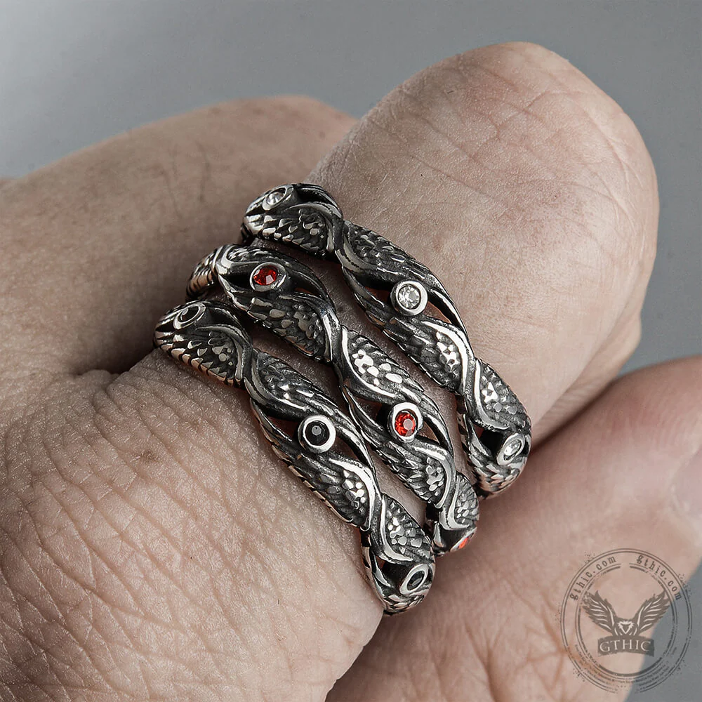 Vintage Feather Wings Stainless Steel Ring