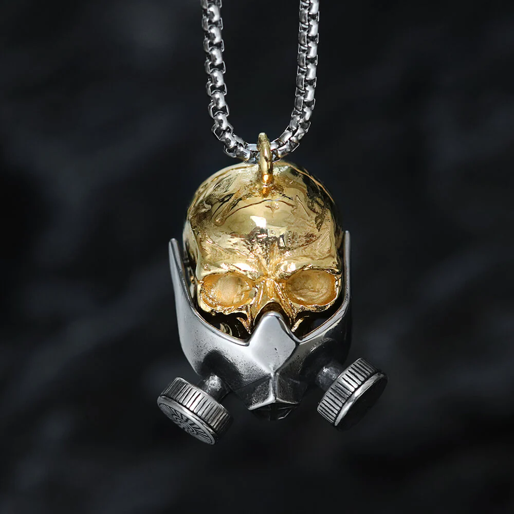Gas Mask Skull Stainless Steel Pendant