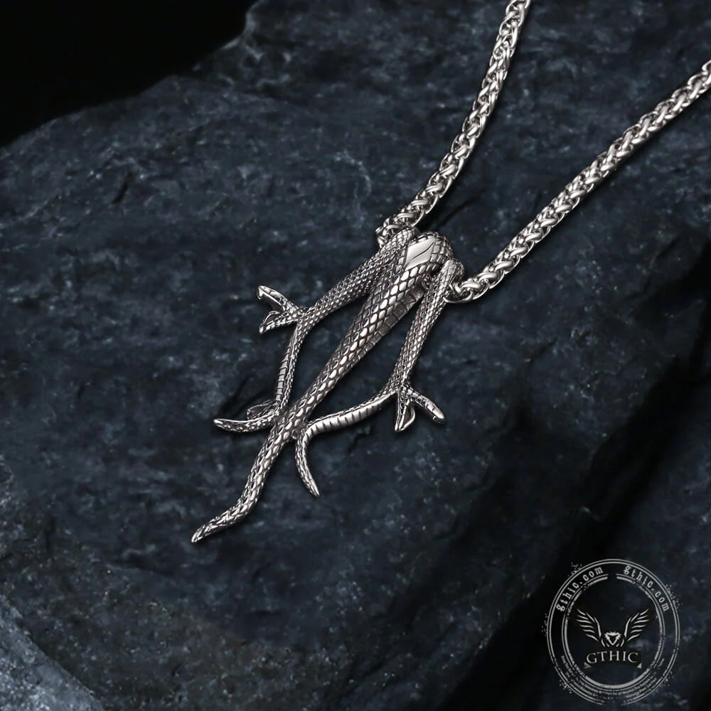 Three Snakes Stainless Steel Pendant
