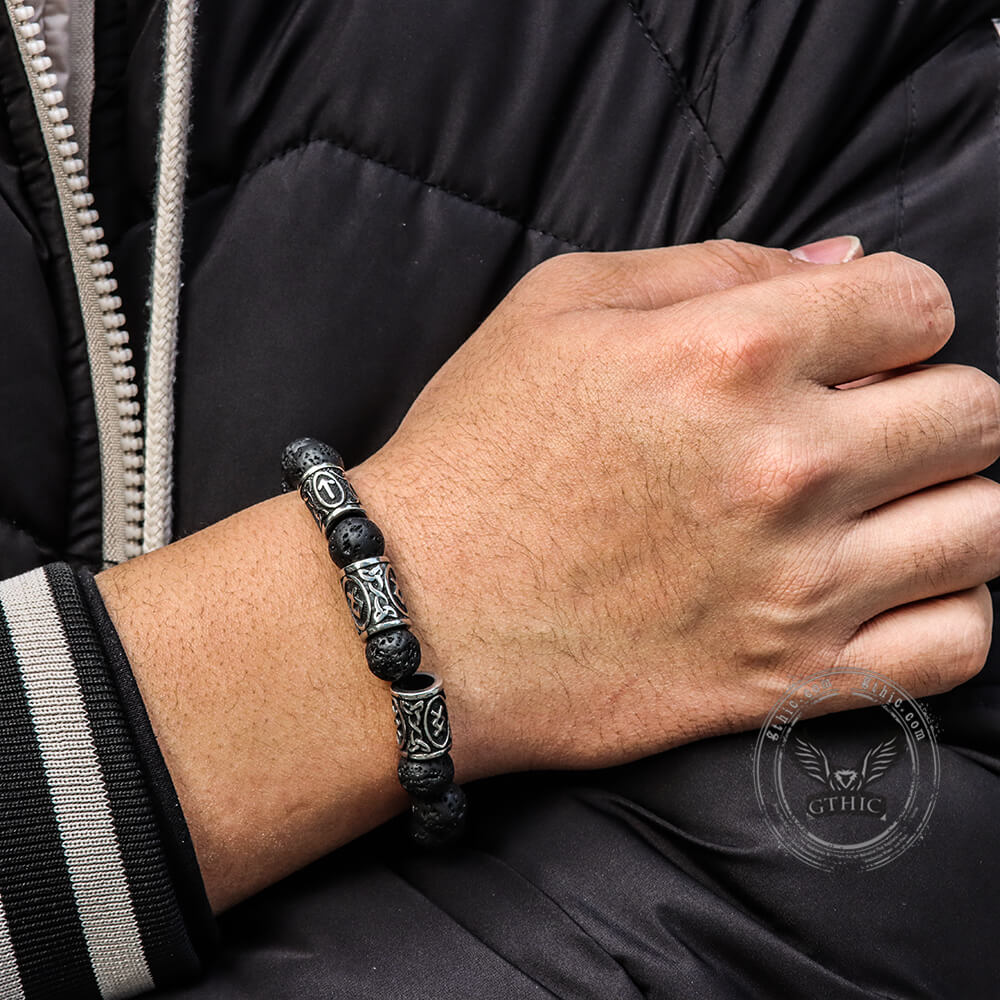 5539-celtic-knot-volcanic-rock-stainless-steel-bracelet-2.jpg Celtic Knot Volcanic Rock Stainless Steel Bracelet