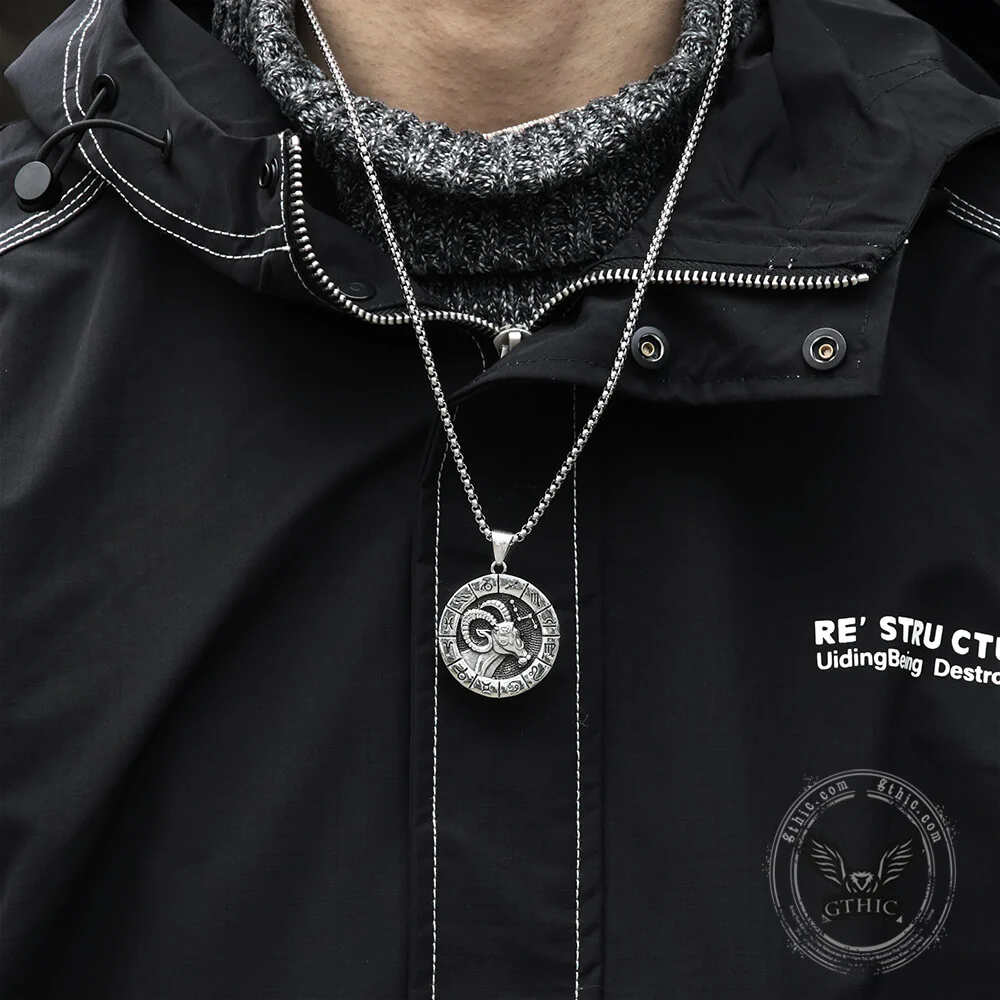 Aries Stainless Steel Pendant