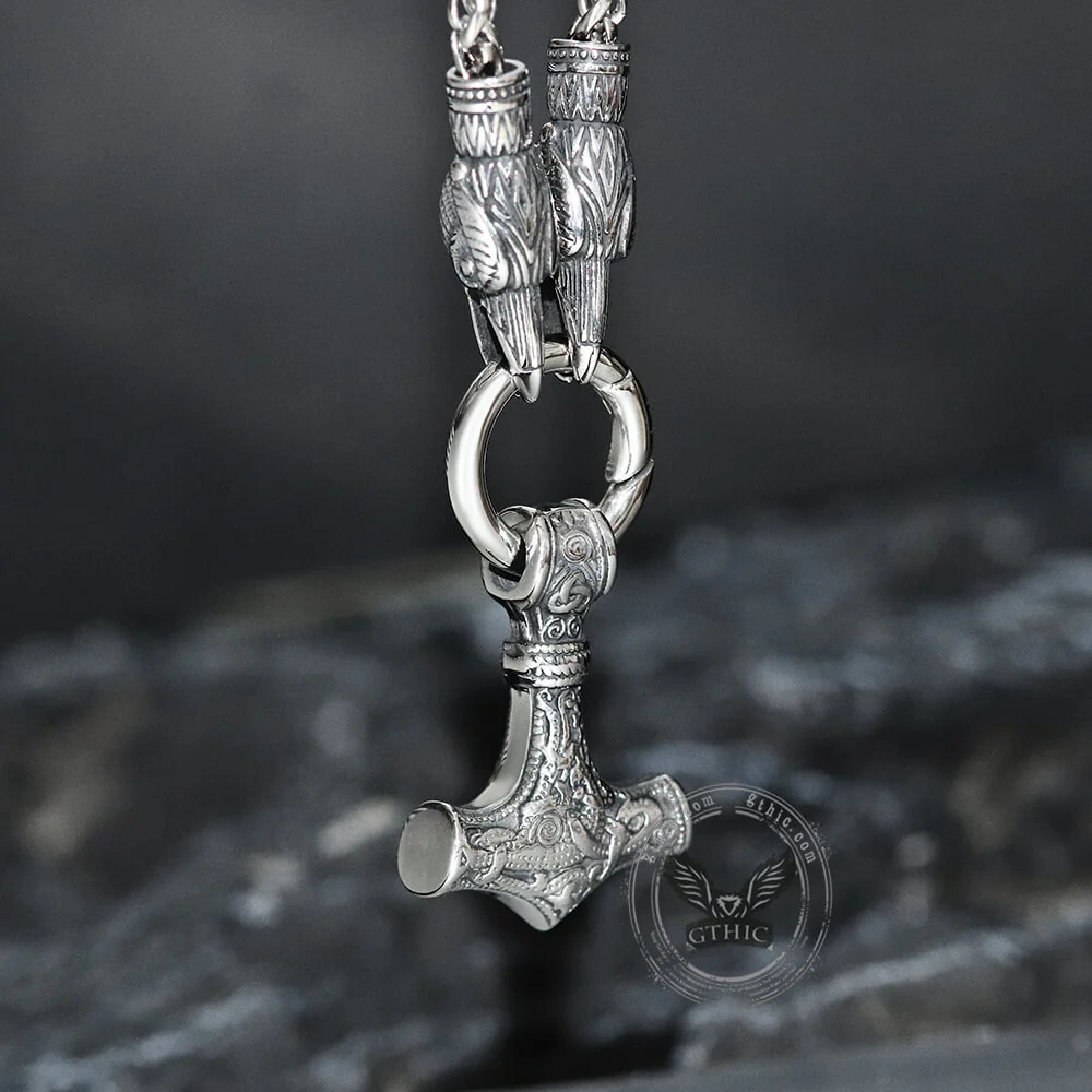 5621-raven-hammer-stainless-steel-necklace-5.webp Raven & Hammer Stainless Steel Necklace