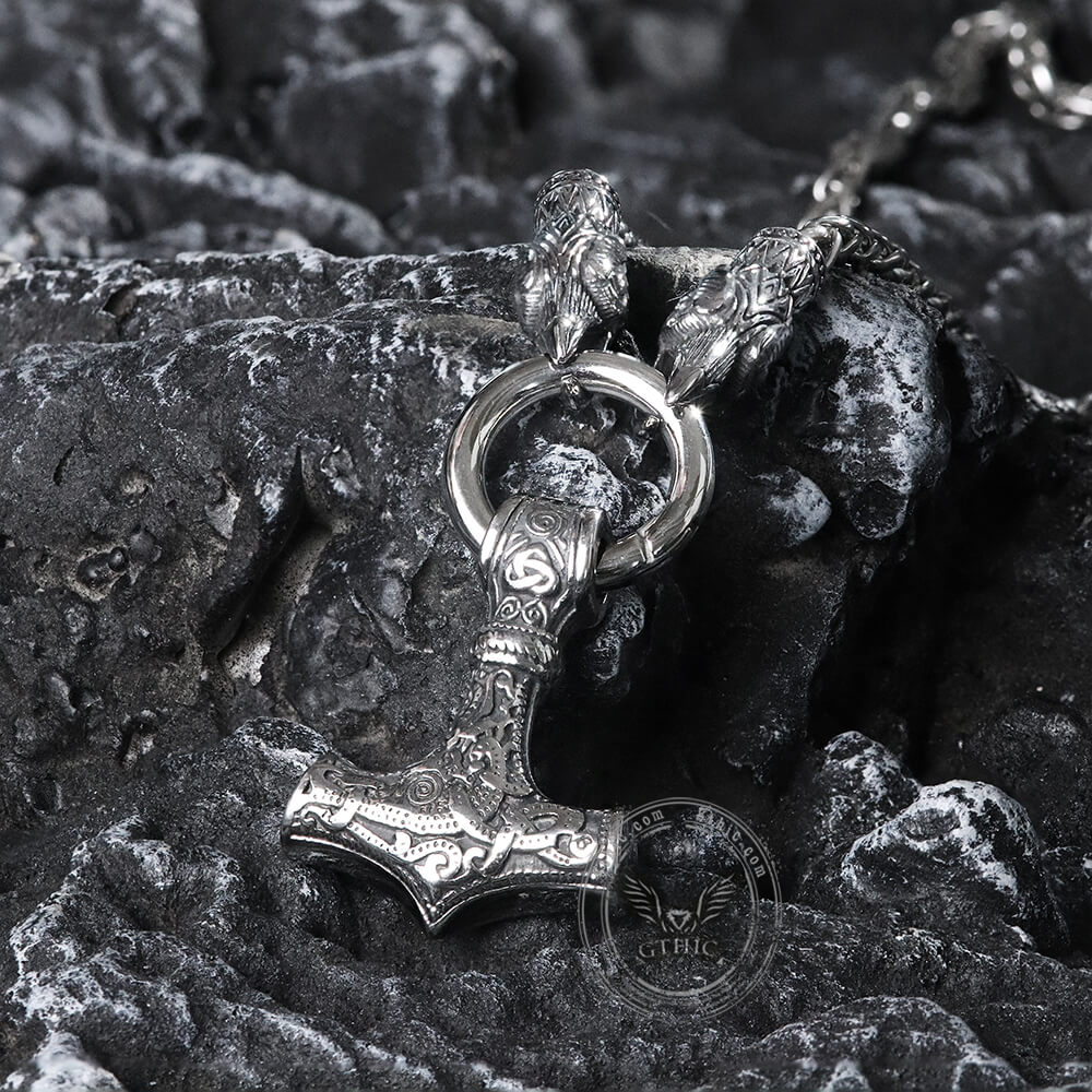 5621-raven-hammer-stainless-steel-necklace-7.jpg Raven & Hammer Stainless Steel Necklace