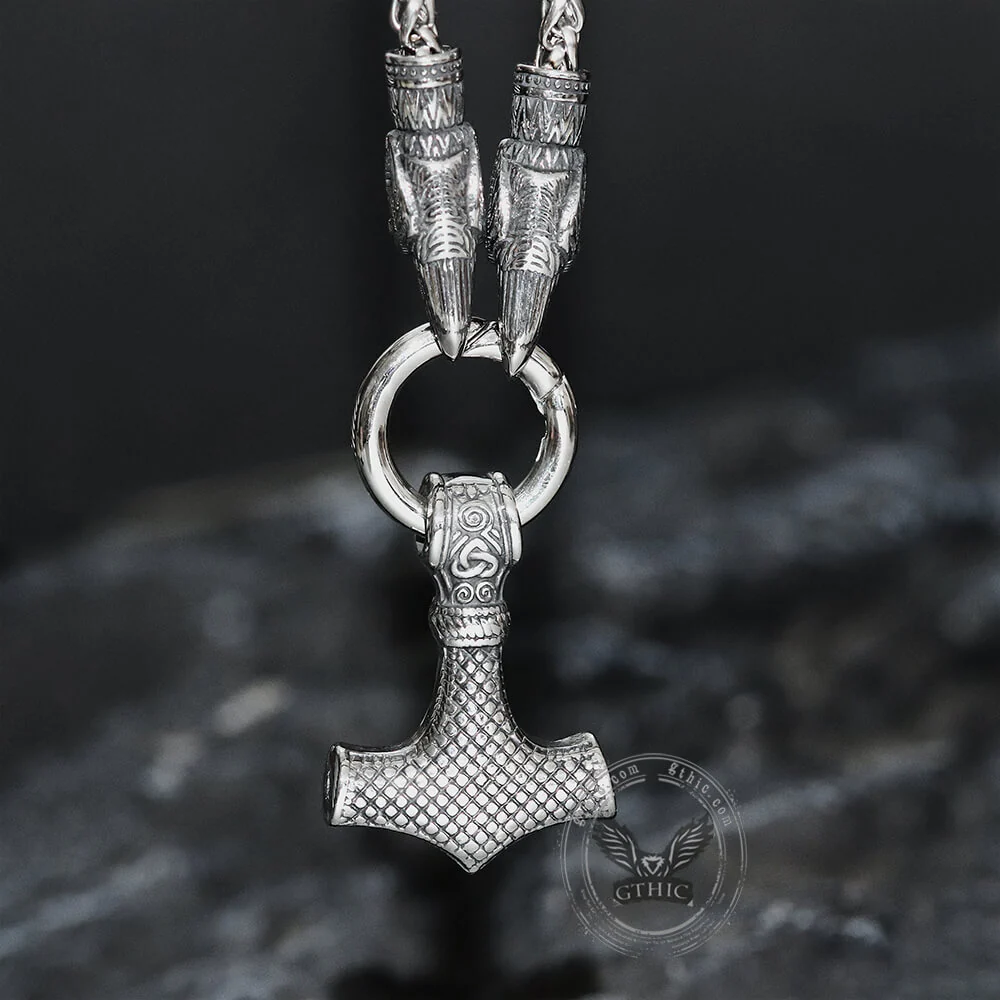 5621-raven-hammer-stainless-steel-necklace-8.webp Raven & Hammer Stainless Steel Necklace
