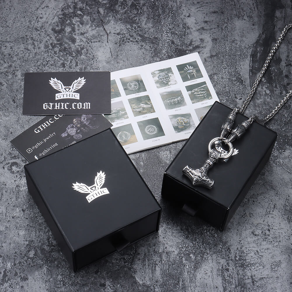 5621-raven-hammer-stainless-steel-necklace-9.jpg Raven & Hammer Stainless Steel Necklace