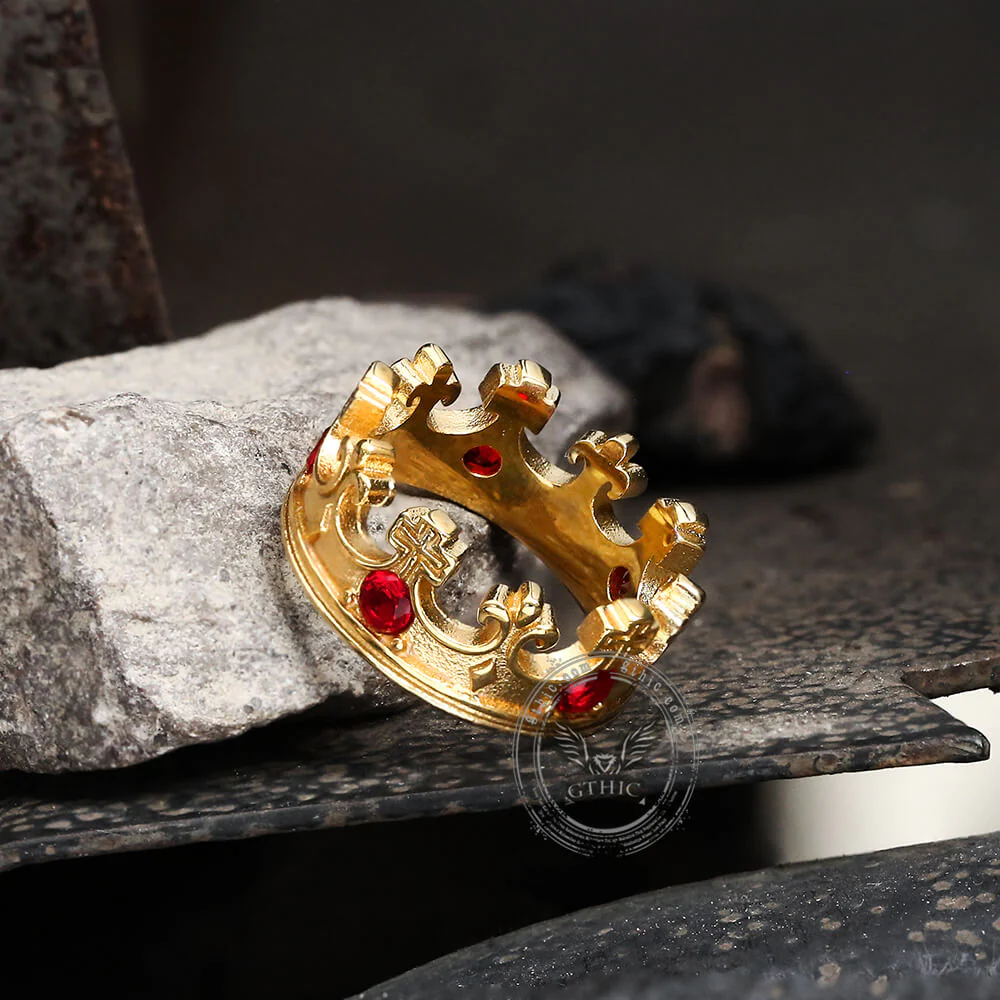 5624-gothic-roman-gemstone-crown-stainless-steel-ring-10.webp Gothic Roman Gemstone Crown Stainless Steel Ring