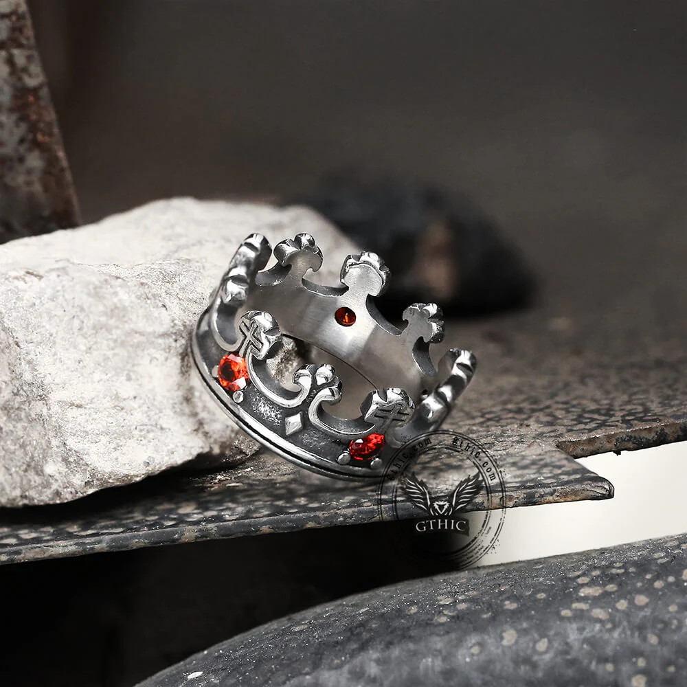 5624-gothic-roman-gemstone-crown-stainless-steel-ring-11.webp Gothic Roman Gemstone Crown Stainless Steel Ring