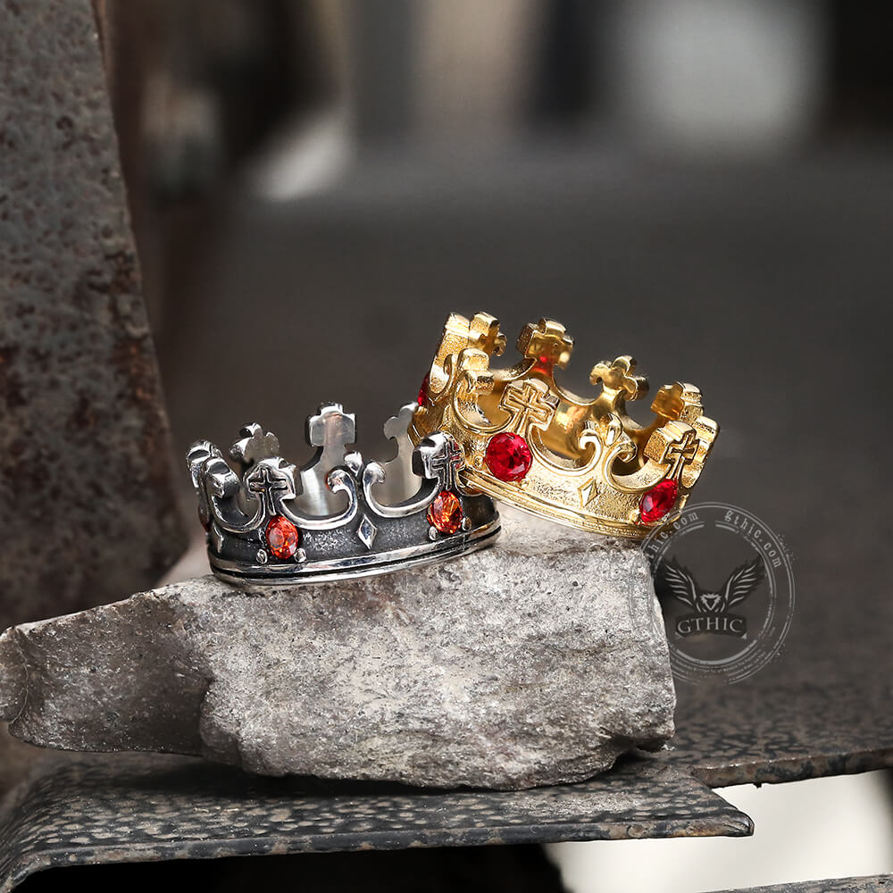 5624-gothic-roman-gemstone-crown-stainless-steel-ring-8.jpg Gothic Roman Gemstone Crown Stainless Steel Ring