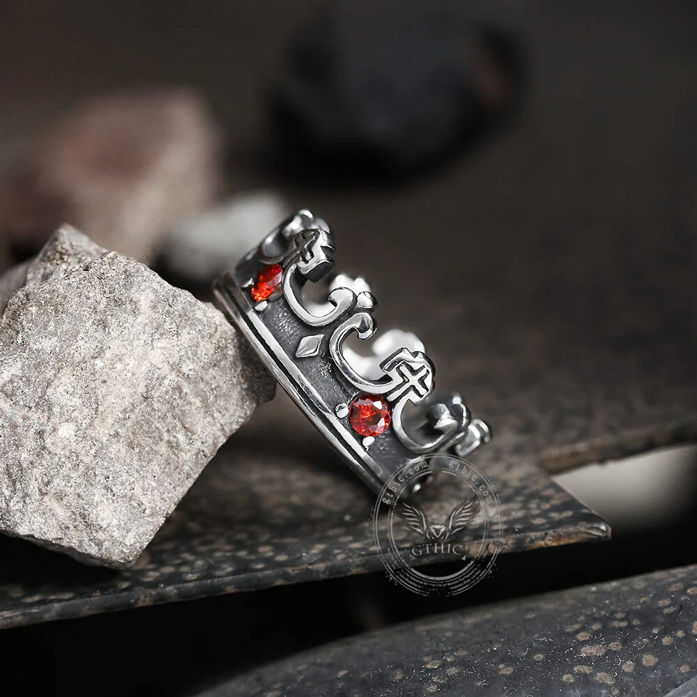 5624-gothic-roman-gemstone-crown-stainless-steel-ring-9.webp Gothic Roman Gemstone Crown Stainless Steel Ring