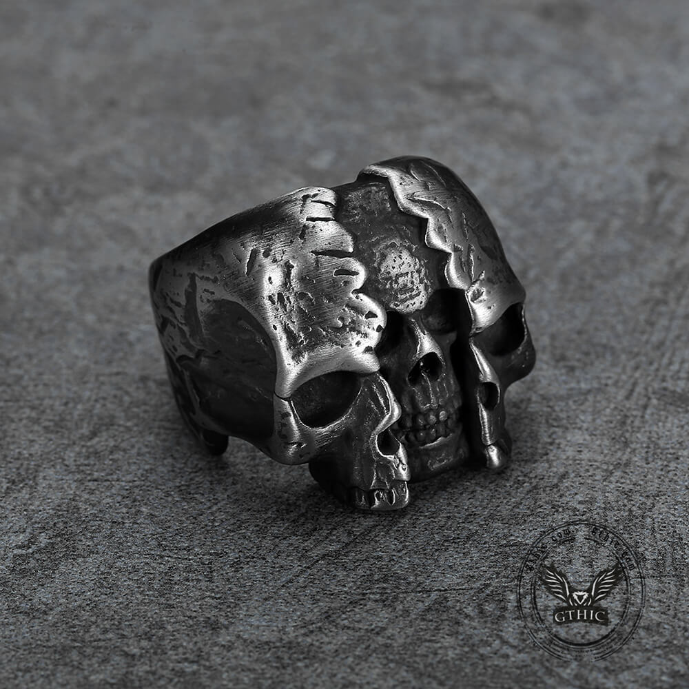 5687-two-face-stainless-steel-skull-ring-3.jpg Two-Face Stainless Steel Skull Ring
