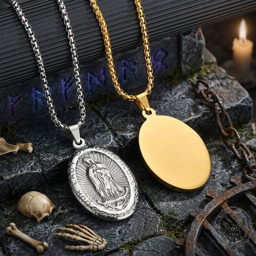 5743-vintage-virgin-mary-stainless-steel-pendant-3.jpg Vintage Virgin Mary Stainless Steel Pendant