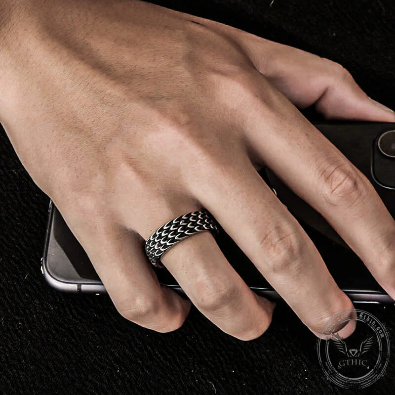 Dragon Scale Stainless Steel Ring