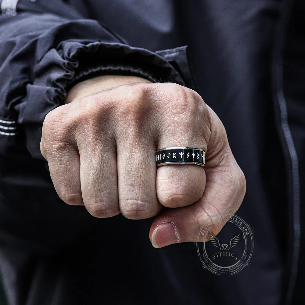 5934-runes-stainless-steel-spinner-ring-2.webp Runes Stainless Steel Spinner Ring