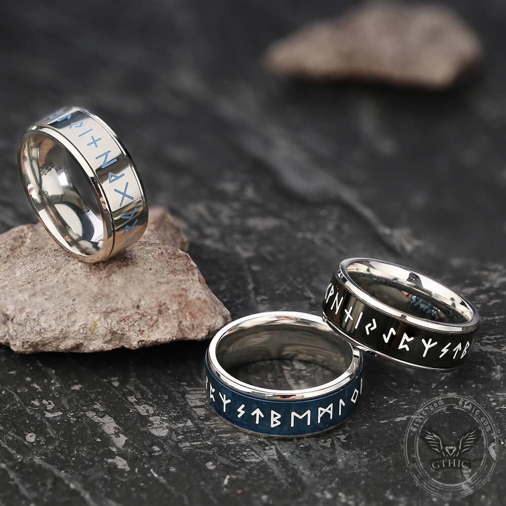 5934-runes-stainless-steel-spinner-ring-3.jpg Runes Stainless Steel Spinner Ring
