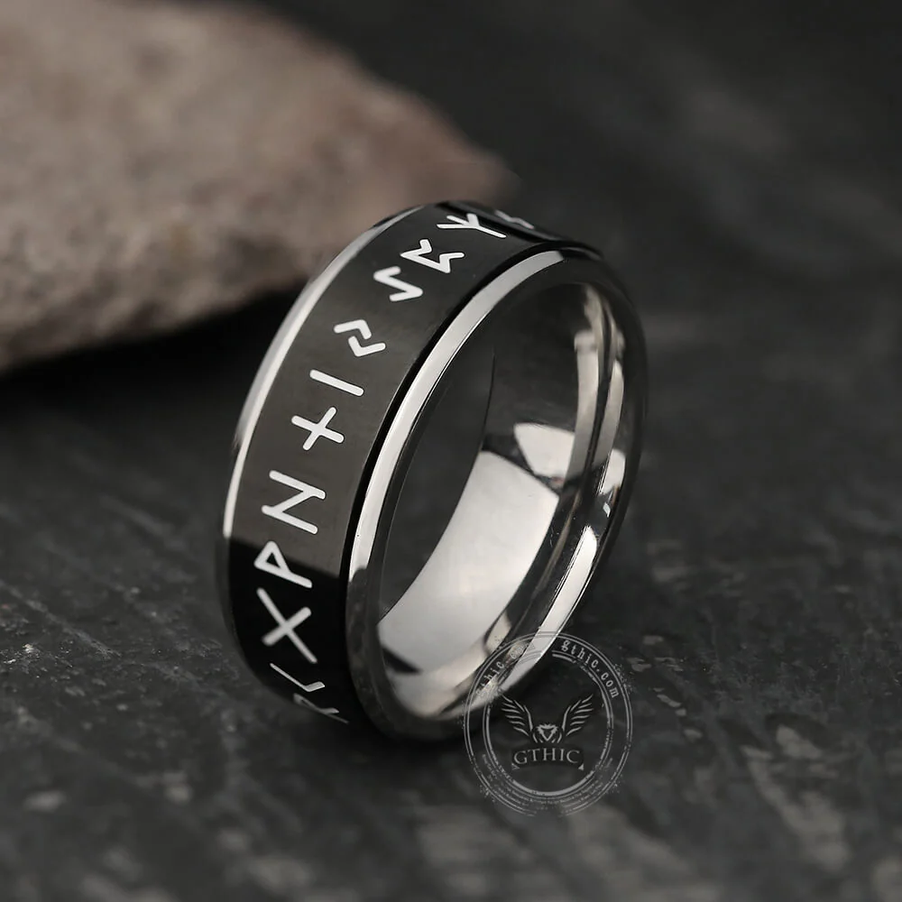 5934-runes-stainless-steel-spinner-ring-9.webp Runes Stainless Steel Spinner Ring