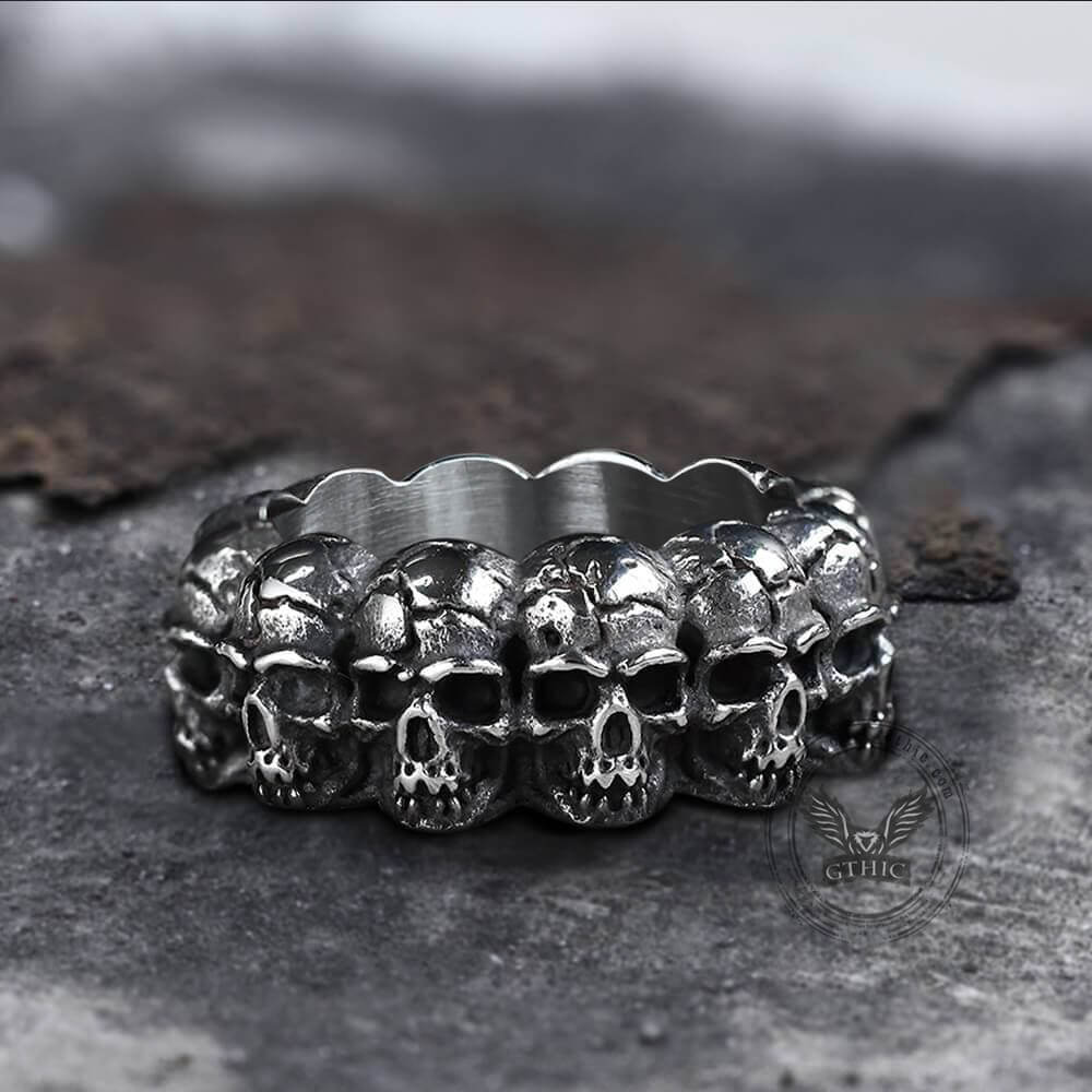 594-surrounded-titanium-stainless-steel-skull-ring-4.jpg Surrounded Titanium Stainless Steel Skull Ring
