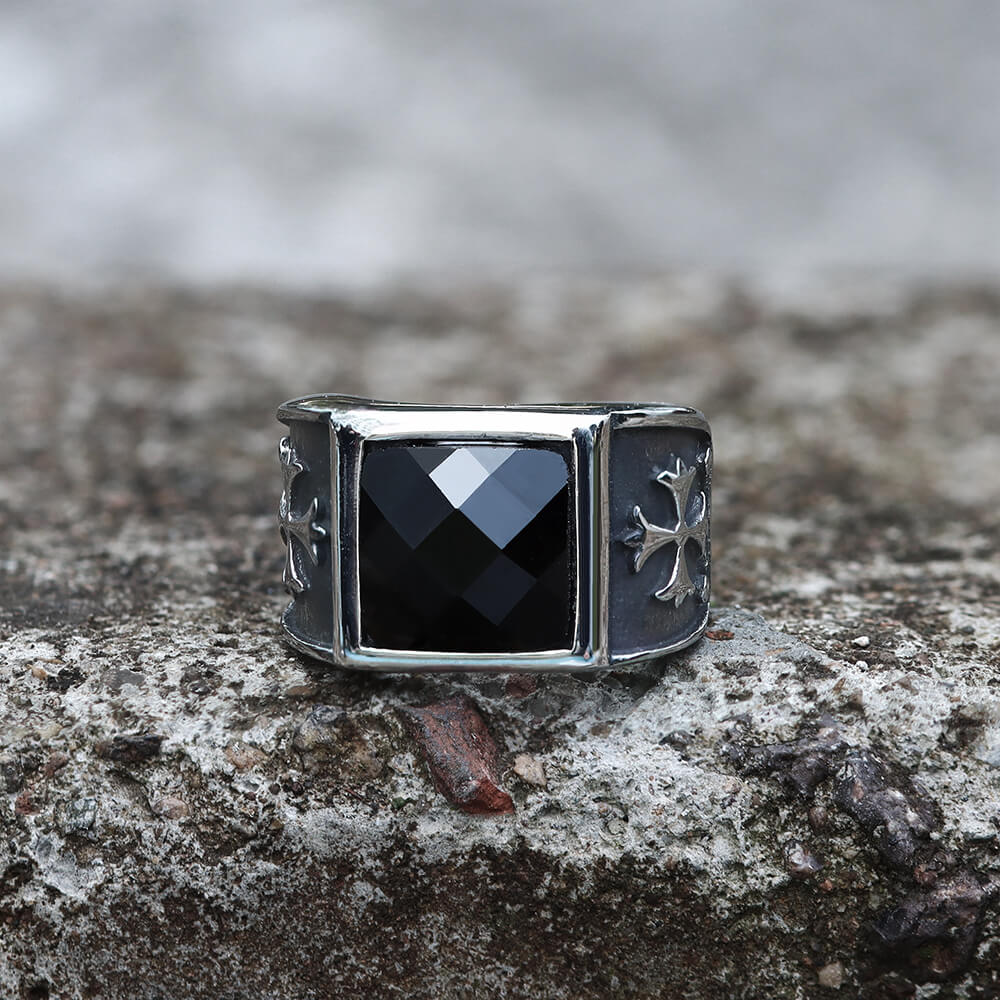 5954-gothic-cross-fleury-stainless-steel-cz-ring-3.jpg Gothic Cross Fleury Stainless Steel CZ Ring