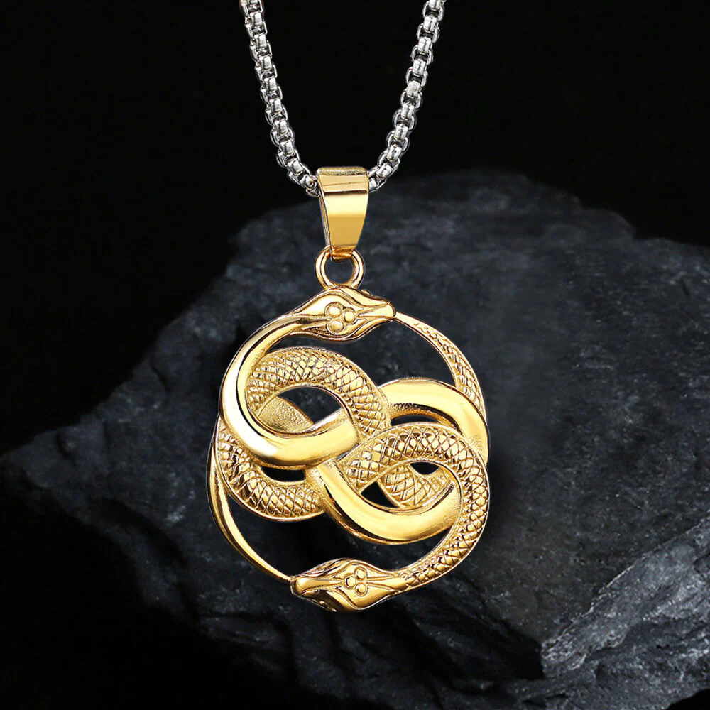 5983-double-ouroboros-snake-stainless-steel-animal-pendant-3.webp Double Ouroboros Snake Stainless Steel Animal Pendant
