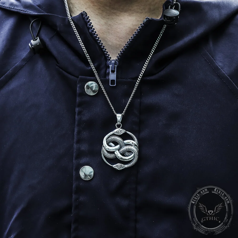 5983-double-ouroboros-snake-stainless-steel-animal-pendant-4.webp Double Ouroboros Snake Stainless Steel Animal Pendant