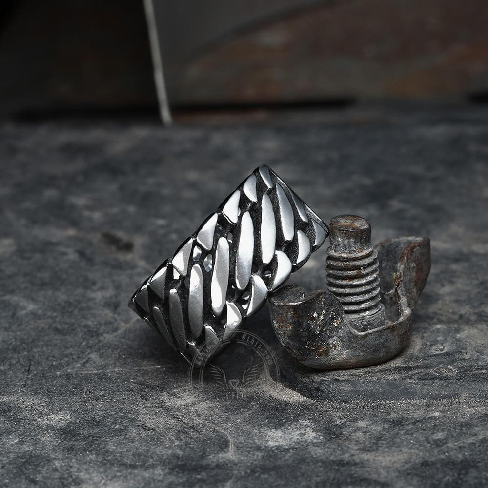 60-locomotive-style-chain-stripes-stainless-steel-ring-7.jpg Locomotive Style Chain Stripes Stainless Steel Ring