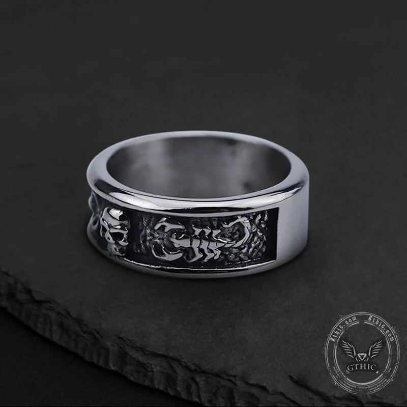 6050-gothic-skull-with-scorpion-stainless-steel-ring-6.webp Gothic Skull With Scorpion Stainless Steel Ring