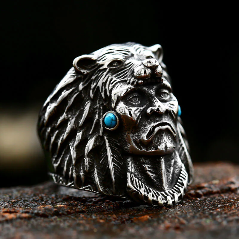6076-blue-7-blue-7-variation-1.webp Indian Chief Stainless Steel Tribal Ring