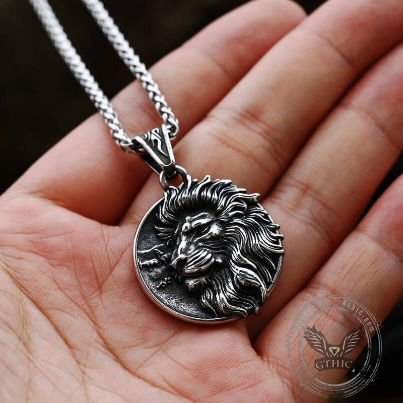 6140-majestic-lion-head-stainless-steel-pendant-2.jpg Majestic Lion Head Stainless Steel Pendant