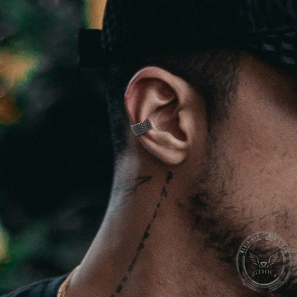 Dragon Scale Stainless Steel Ear Cuffs
