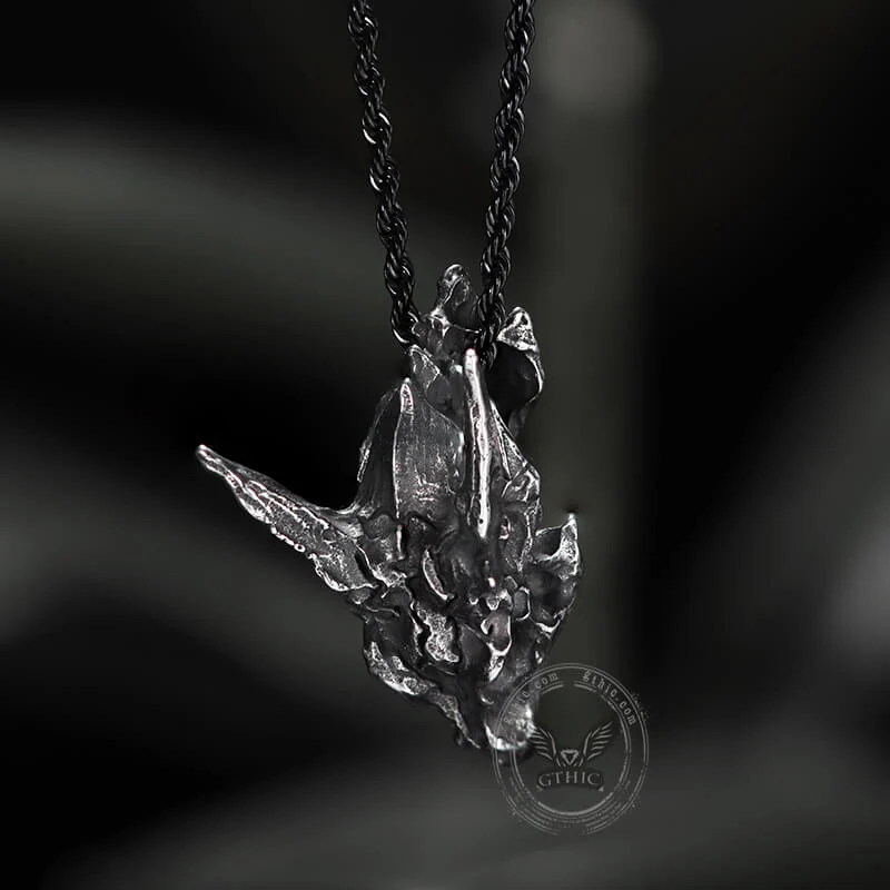 Dragon Skull Stainless Steel Pendant