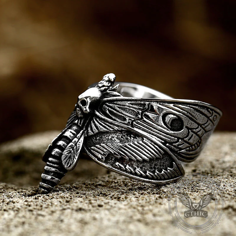 6212-death-head-moth-stainless-steel-skull-ring-5.webp Death Head Moth Stainless Steel Skull Ring