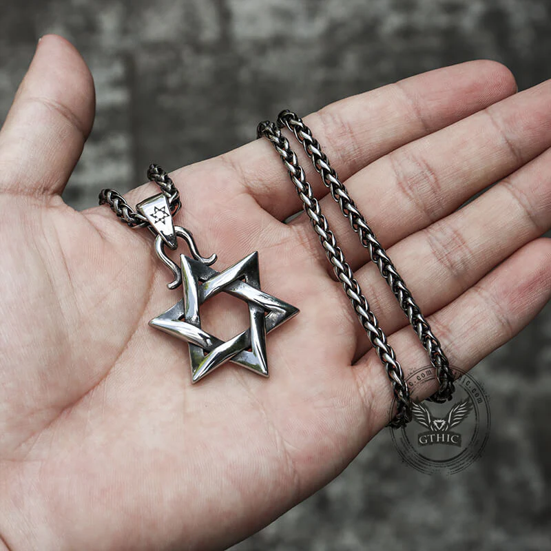 6421-gothic-gem-set-star-of-david-stainless-steel-pendant-2.webp Gothic Gem-set Star Of David Stainless Steel Pendant