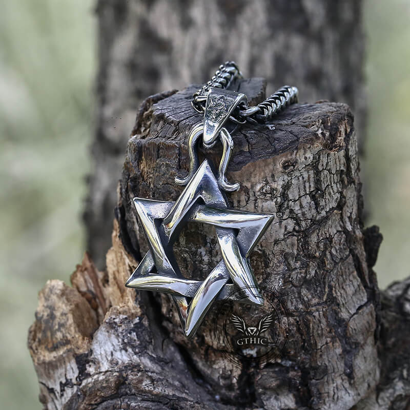 6421-gothic-gem-set-star-of-david-stainless-steel-pendant-3.jpg Gothic Gem-set Star Of David Stainless Steel Pendant