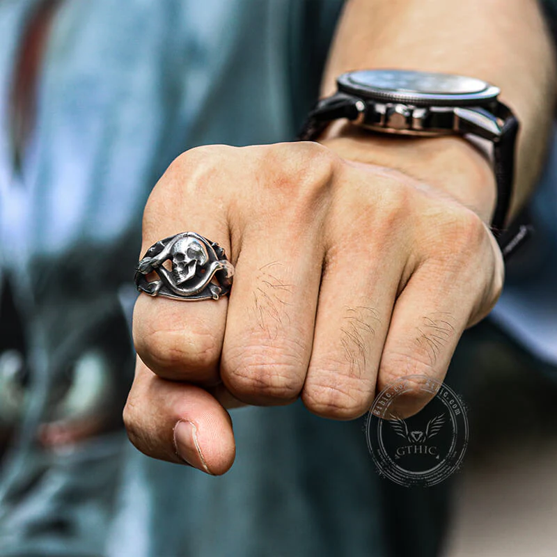 6495-coiled-snake-stainless-steel-skull-ring-2.webp Coiled Snake Stainless Steel Skull Ring