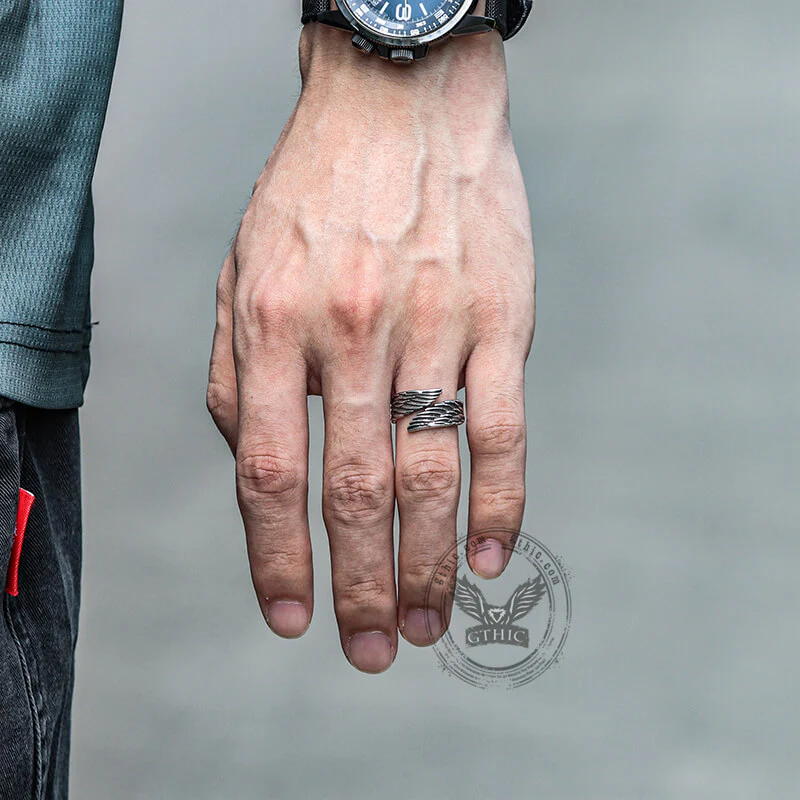 6579-angel-wing-stainless-steel-ring-2.webp Angel Wing Stainless Steel Ring