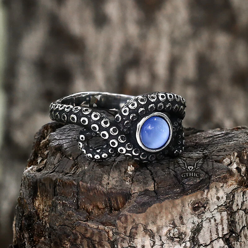 Octopus Tentacle Stainless Steel Animal Ring