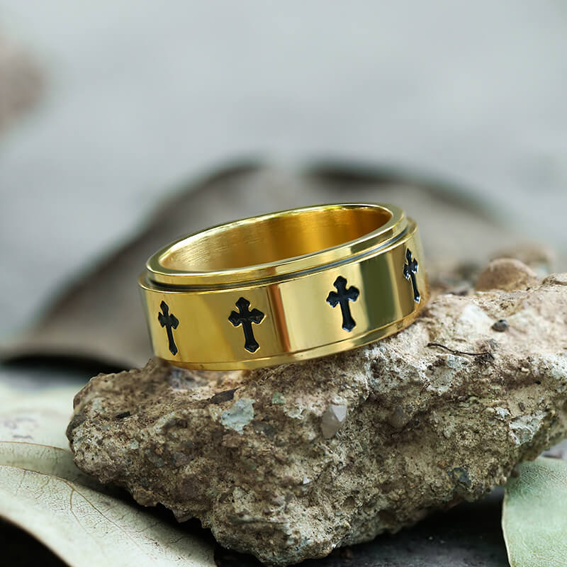 6695-simple-cross-stainless-steel-spinner-ring-5.jpg Simple Cross Stainless Steel Spinner Ring