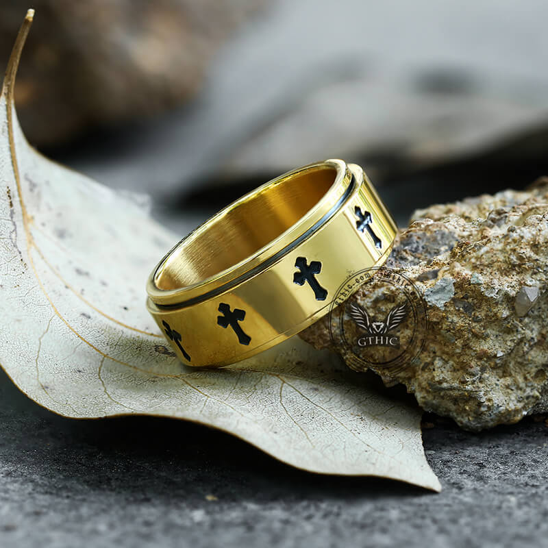 6695-simple-cross-stainless-steel-spinner-ring-8.jpg Simple Cross Stainless Steel Spinner Ring