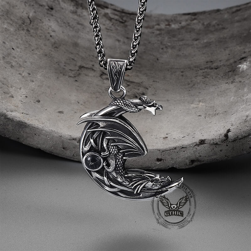6755-sleeping-dragon-moon-stainless-steel-pendant-14.jpg Sleeping Dragon Moon Stainless Steel Pendant