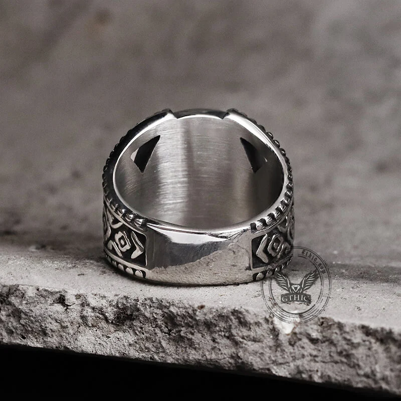 Jerusalem Cross Stainless Steel Religion Ring