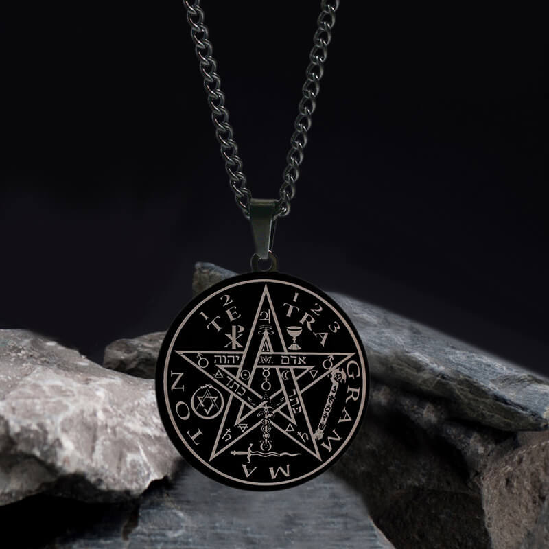 GTHIC Pentagram Seal Of Solomon Stainless Steel Necklace