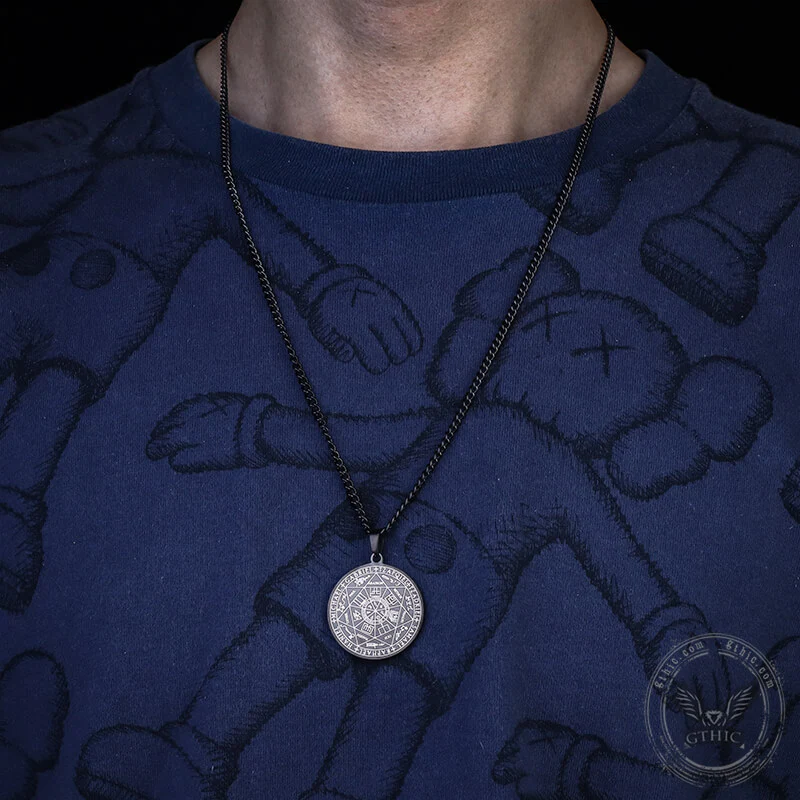 6847-seal-of-the-seven-archangels-stainless-steel-necklace-2.webp Seal of The Seven Archangels Stainless Steel Necklace