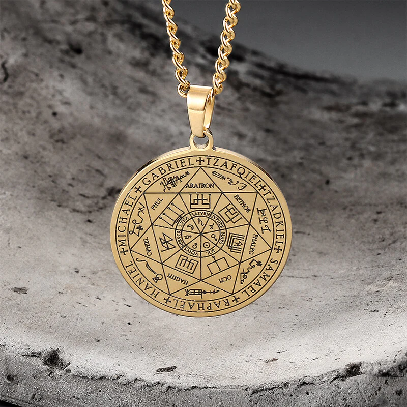 6847-seal-of-the-seven-archangels-stainless-steel-necklace-5.webp Seal of The Seven Archangels Stainless Steel Necklace