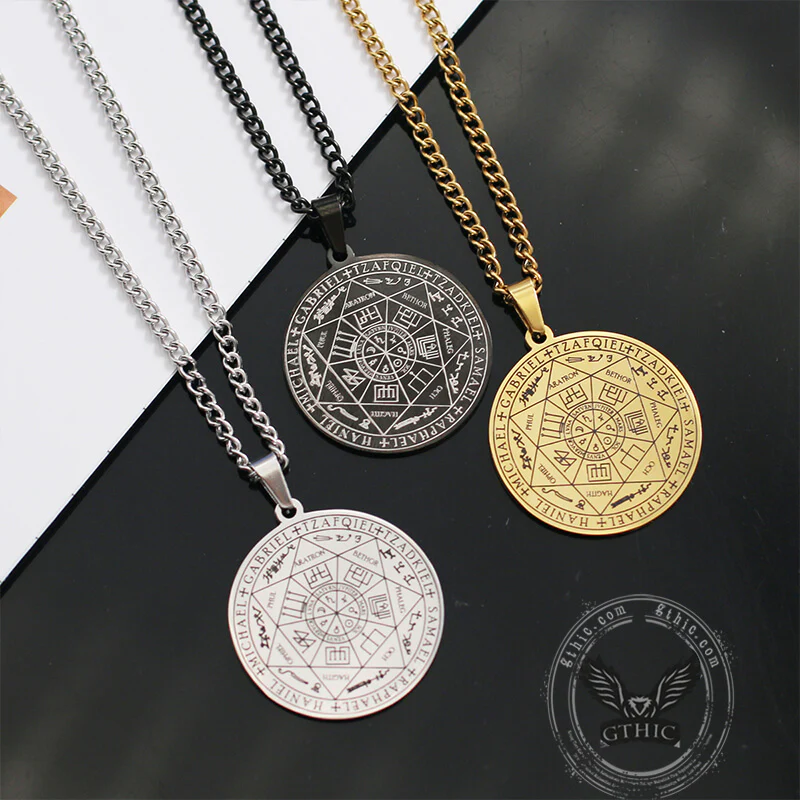 6847-seal-of-the-seven-archangels-stainless-steel-necklace-6.webp Seal of The Seven Archangels Stainless Steel Necklace