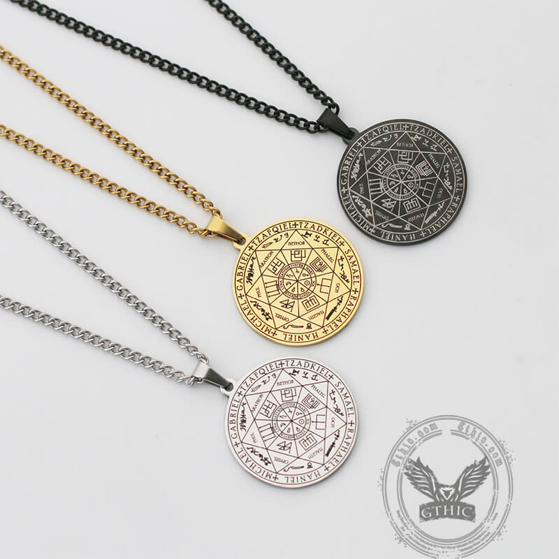 6847-seal-of-the-seven-archangels-stainless-steel-necklace-7.jpg Seal of The Seven Archangels Stainless Steel Necklace
