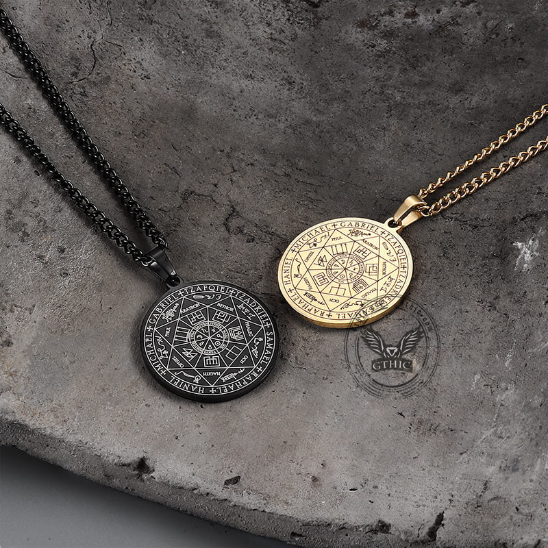 6847-seal-of-the-seven-archangels-stainless-steel-necklace-9.jpg Seal of The Seven Archangels Stainless Steel Necklace