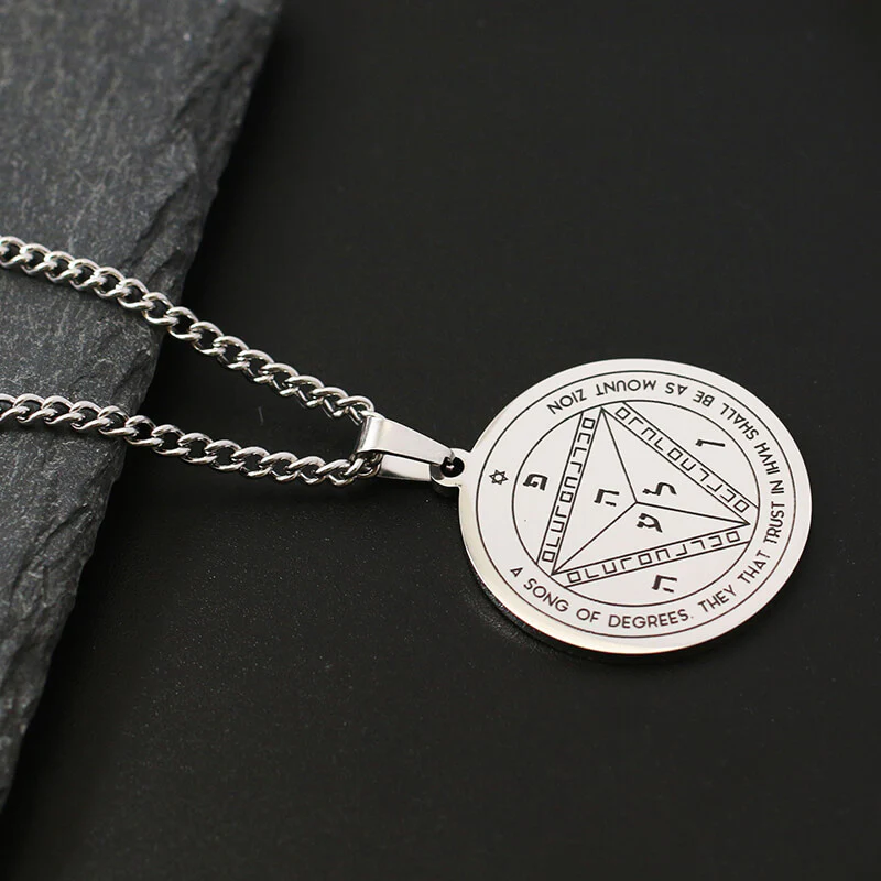 The Key of Solomon Pentacle of Jupiter Stainless Steel Necklace