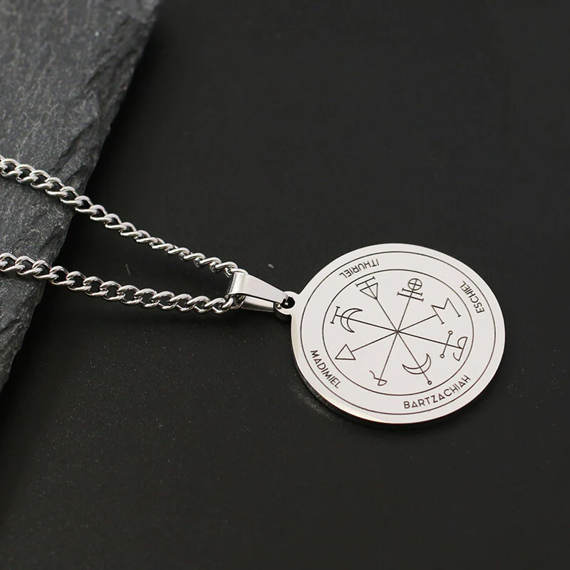 The Key of Solomon Pentacle of Jupiter Stainless Steel Necklace
