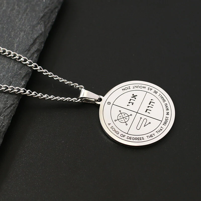 The Key of Solomon Pentacle of Jupiter Stainless Steel Necklace