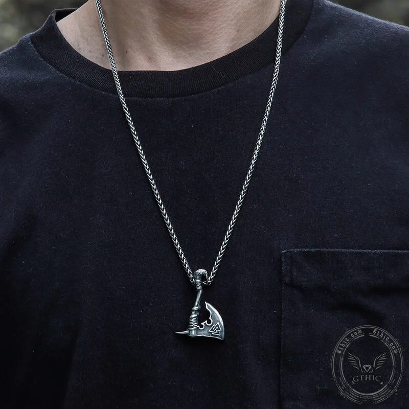 6939-valknut-symbol-axe-stainless-steel-viking-pendant-3.webp Valknut Symbol Axe Stainless Steel Viking Pendant