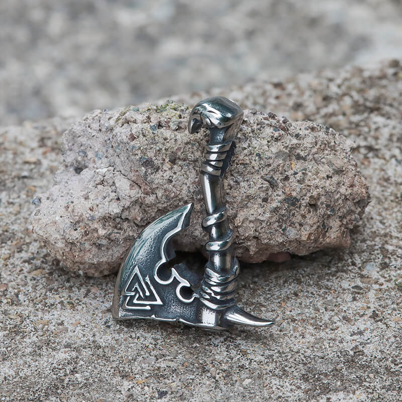 6939-valknut-symbol-axe-stainless-steel-viking-pendant-4.jpg Valknut Symbol Axe Stainless Steel Viking Pendant